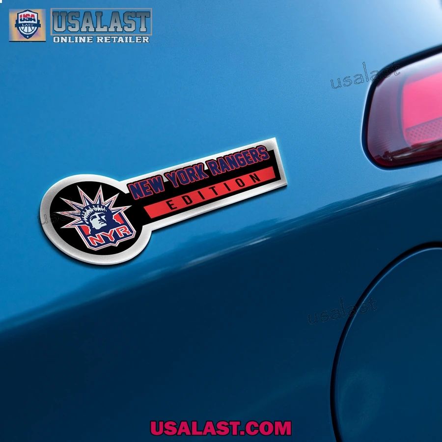 New York Rangers Edition 3D Engraved Car Name Emblem