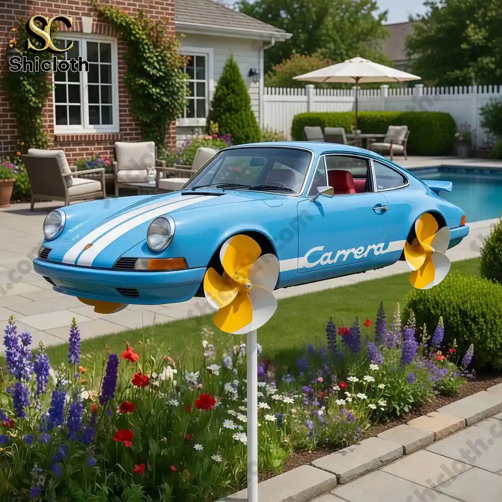 Porsche Carrera 911 Wind Spinner For Garden