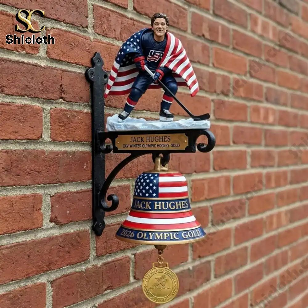 Jack Hughes 2026 Winter Olympic Gold Wall Bell