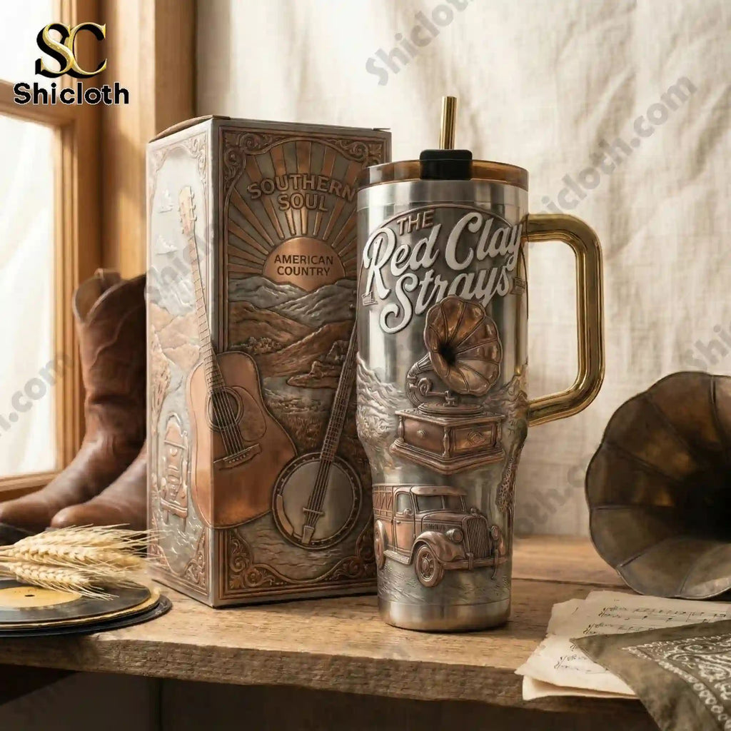 The Red Clay Strays Wondering Why 40oz Tumbler With Handle