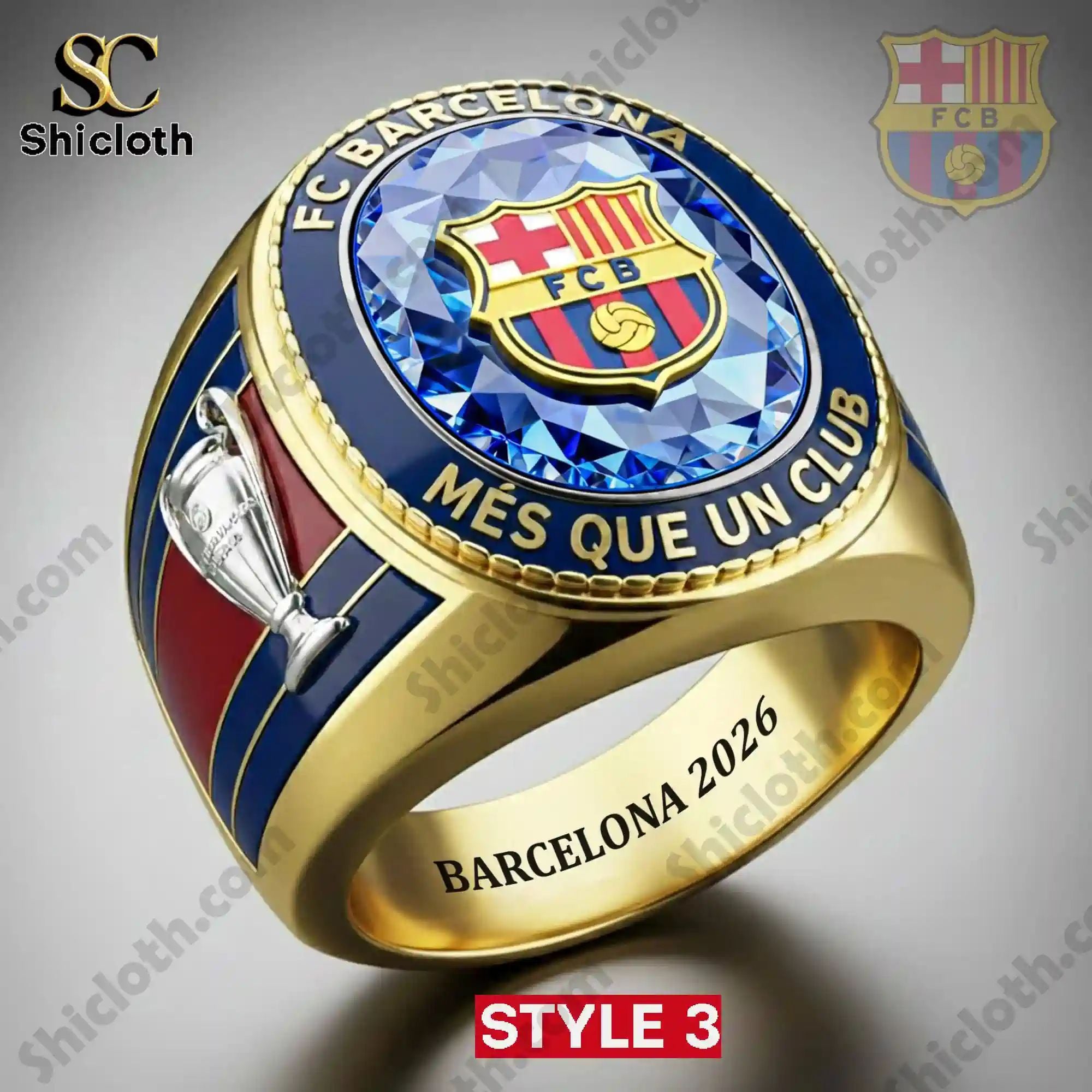 Barcelona FC Est 1899 Championship Custom Rings