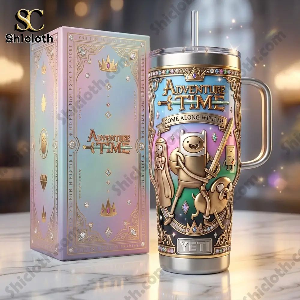 Adventure Time Finn And Jake 40oz Tumbler With Handle