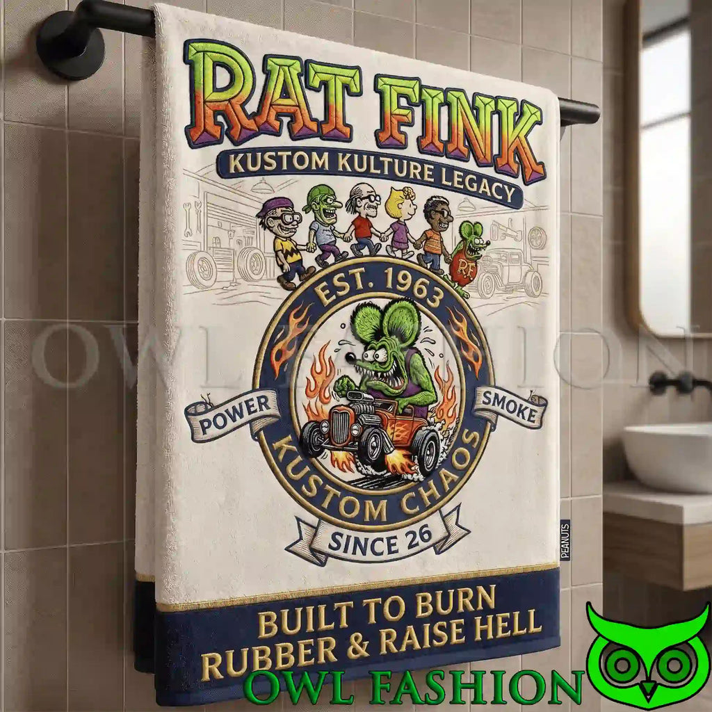 Rat Fink Kustom Kingdom Collection Premium Bath Towels