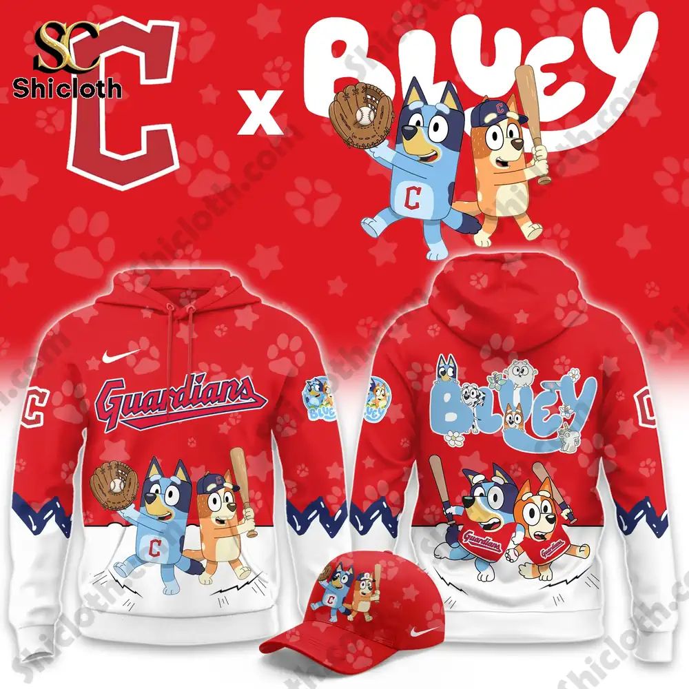 Cleveland Guardians x Bluey Night Baseball 2026 Hoodie