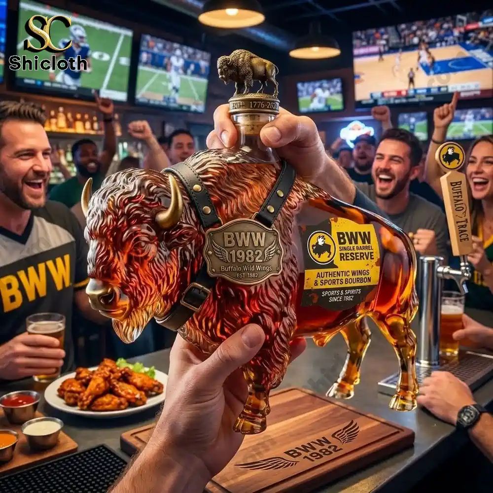 Buffalo Wild Wings Single Barrel Reserve Authentic Wings & Sports Bourbon Bottle