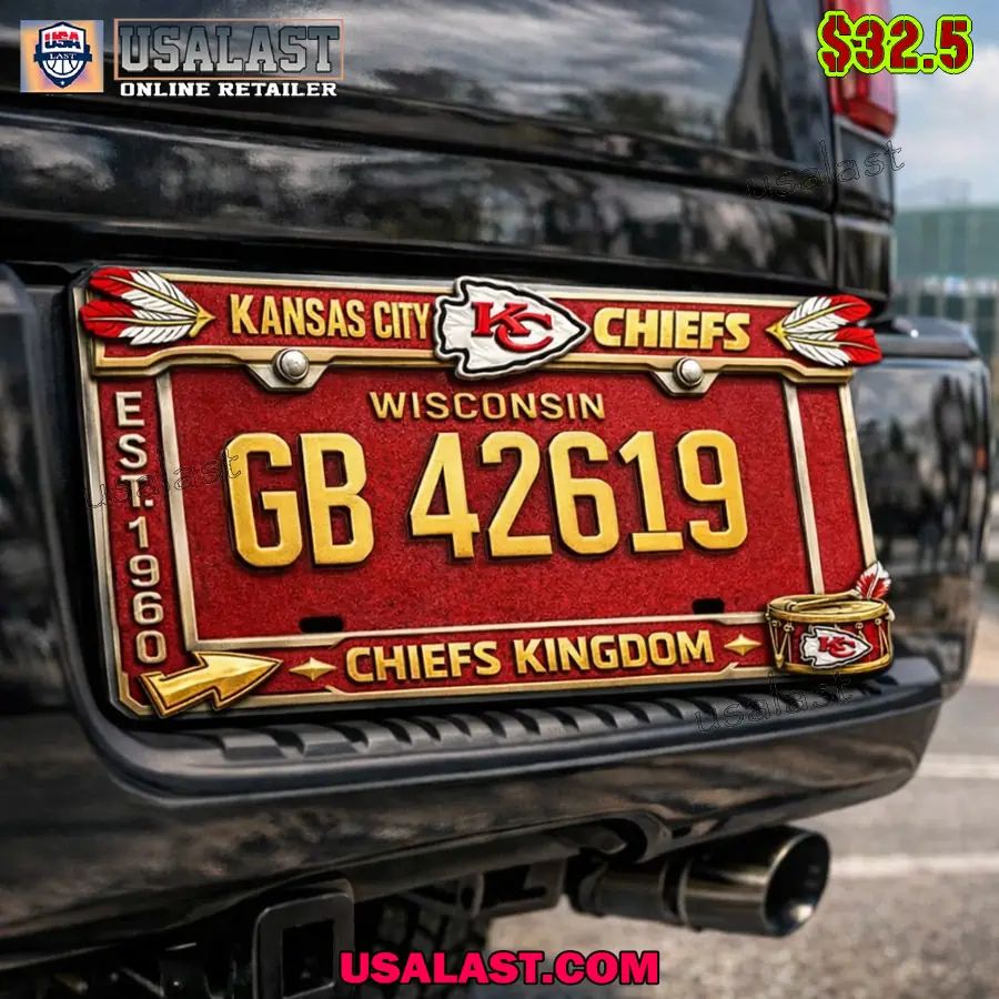 Kansas City Chiefs Limited Edition License Plate Frame