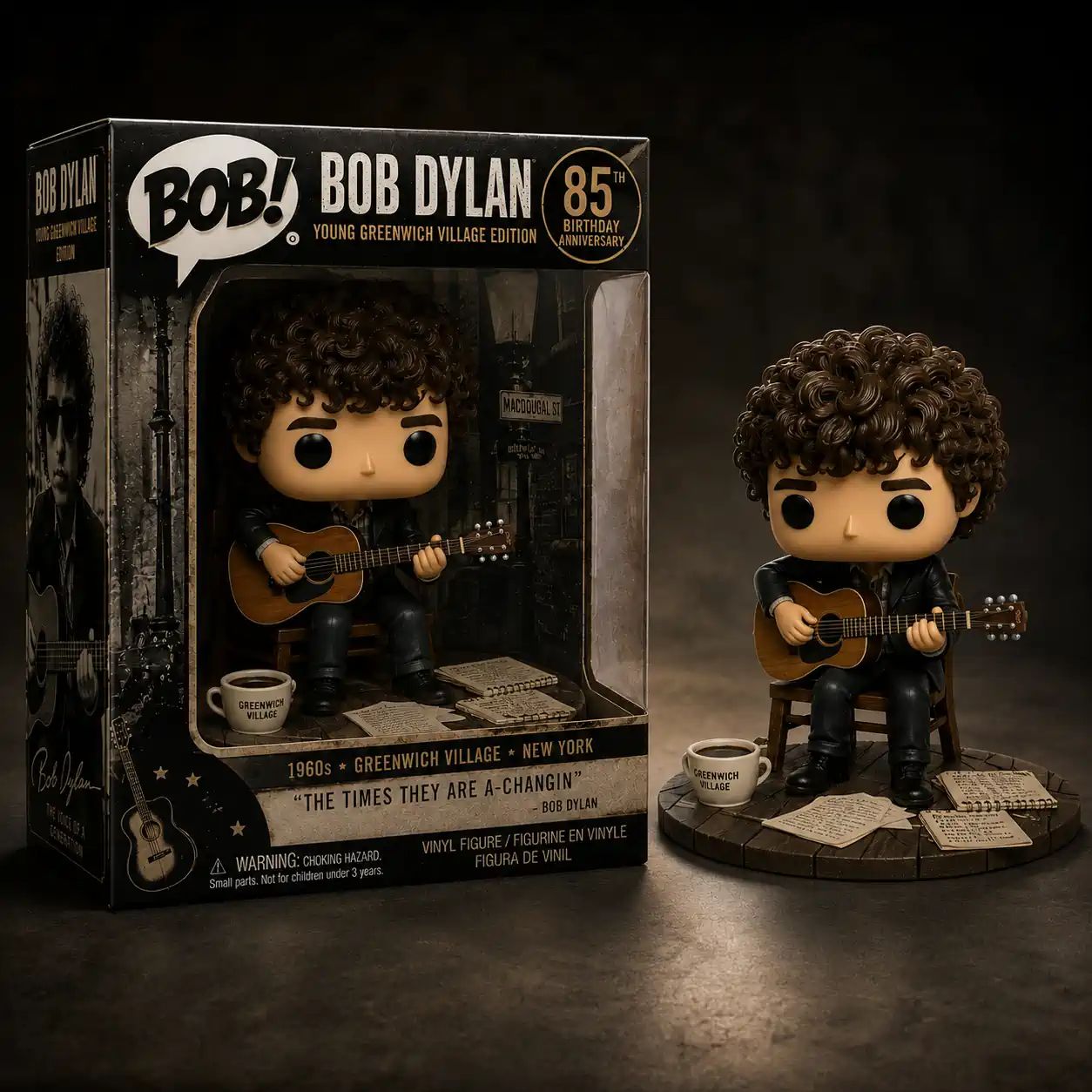 Young Greenwich Village Bob Dylan 85th Birthday Anniversary Edition Funko Pop! Figure