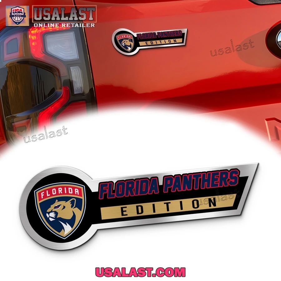 Florida Panthers Edition 3D Engraved Car Name Emblem
