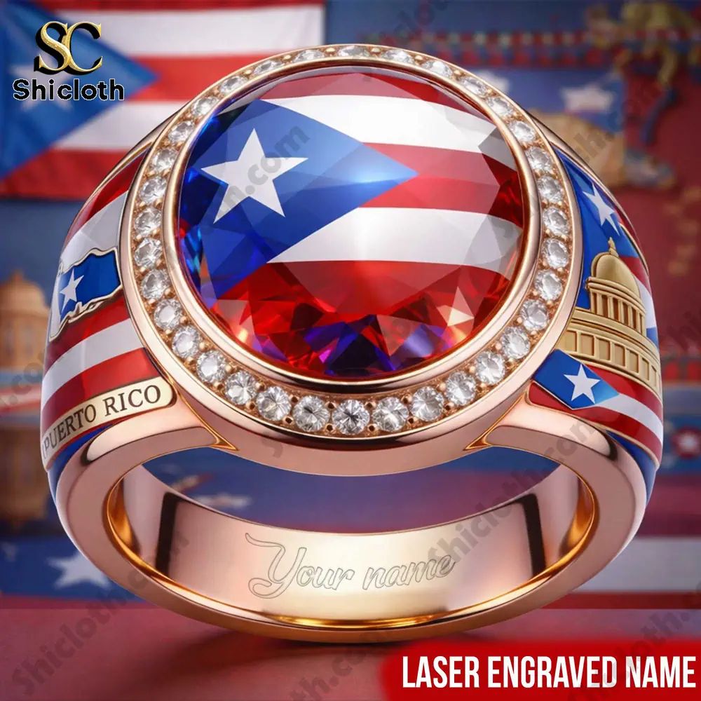 Puerto Rico Custom Name Ring