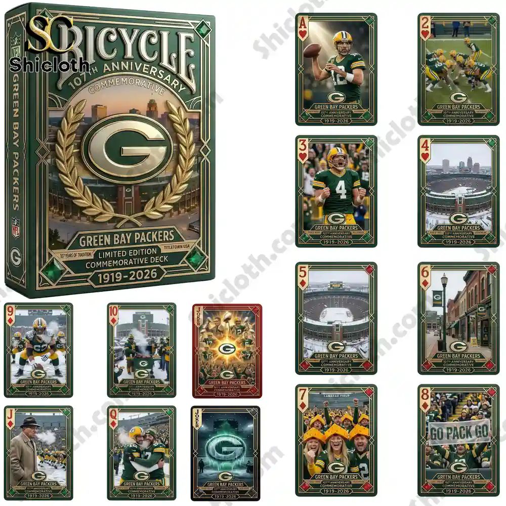 Green Bay Packers 107th Anniversary Commemorative Deck Playing Cards