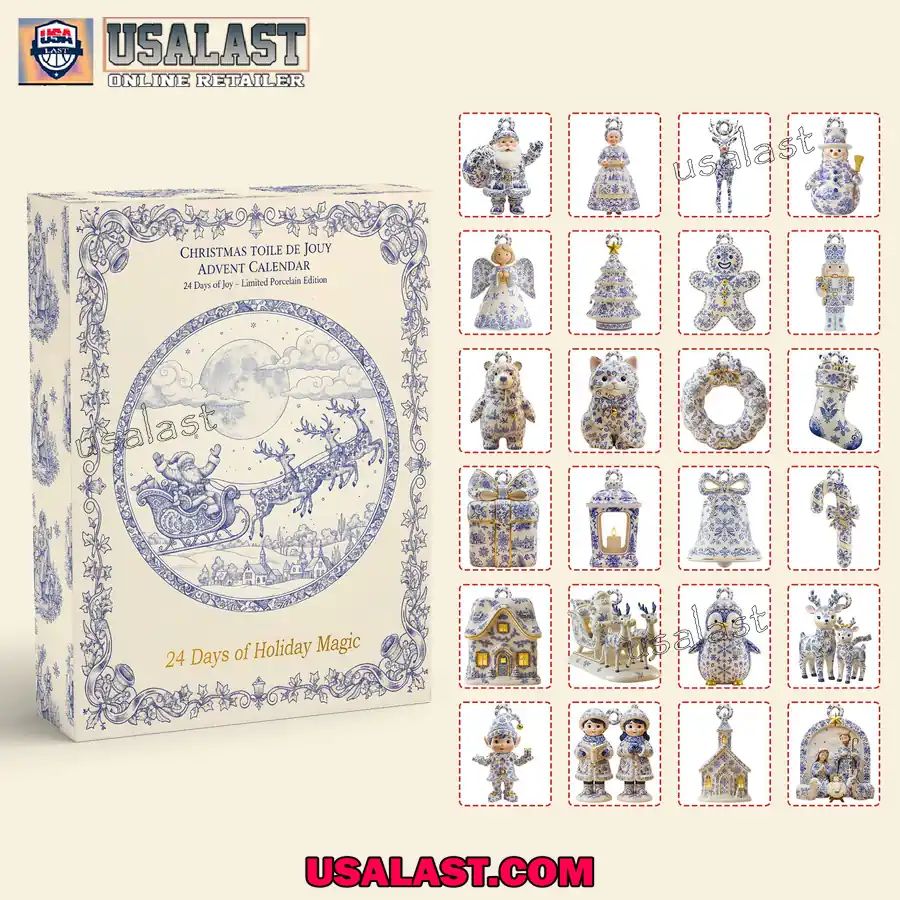 Christmas Toile De Jouy Advent Calendar 2025