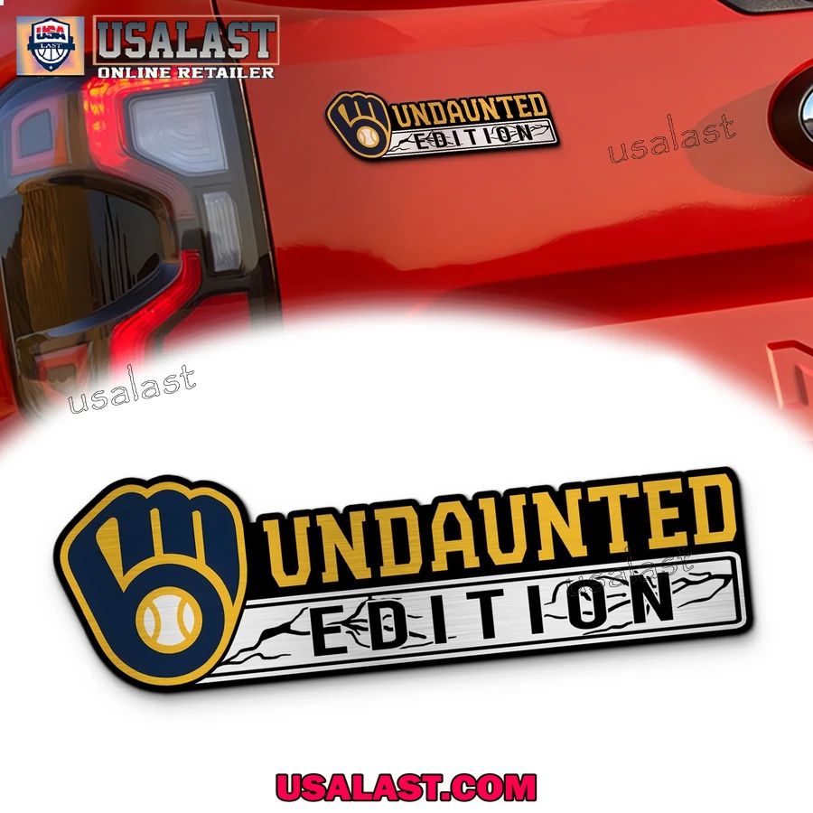 Milwaukee Brewers Edition Engraved Car Name Badge