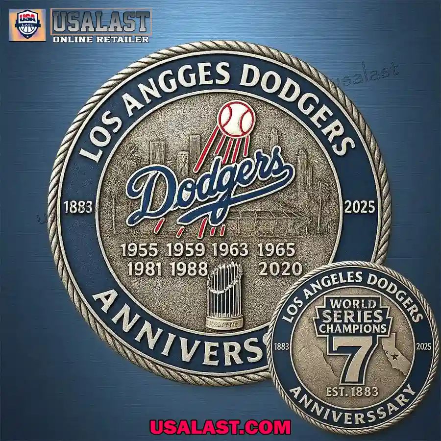 Los Angeles Dodgers 7x World Series Champions Commemorative Coin