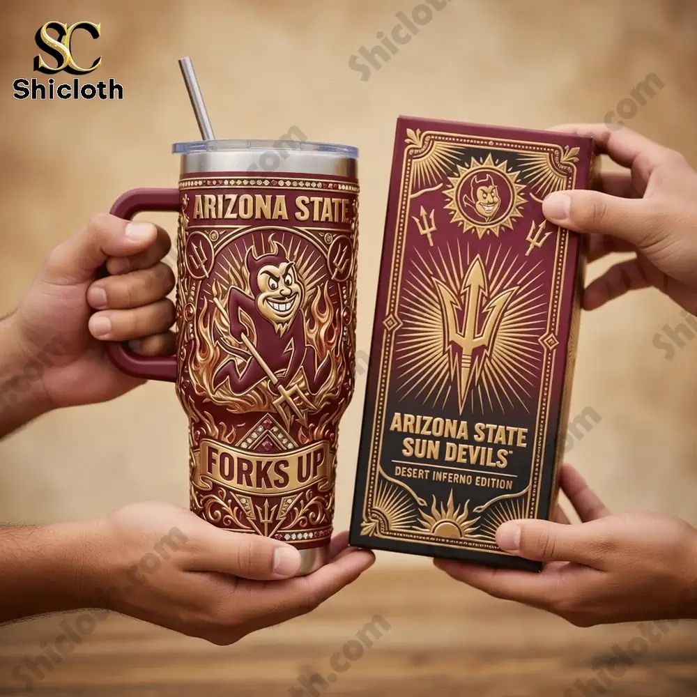 Arizona State Sun Devils “Forks Up” Desert Inferno 40oz Tumbler