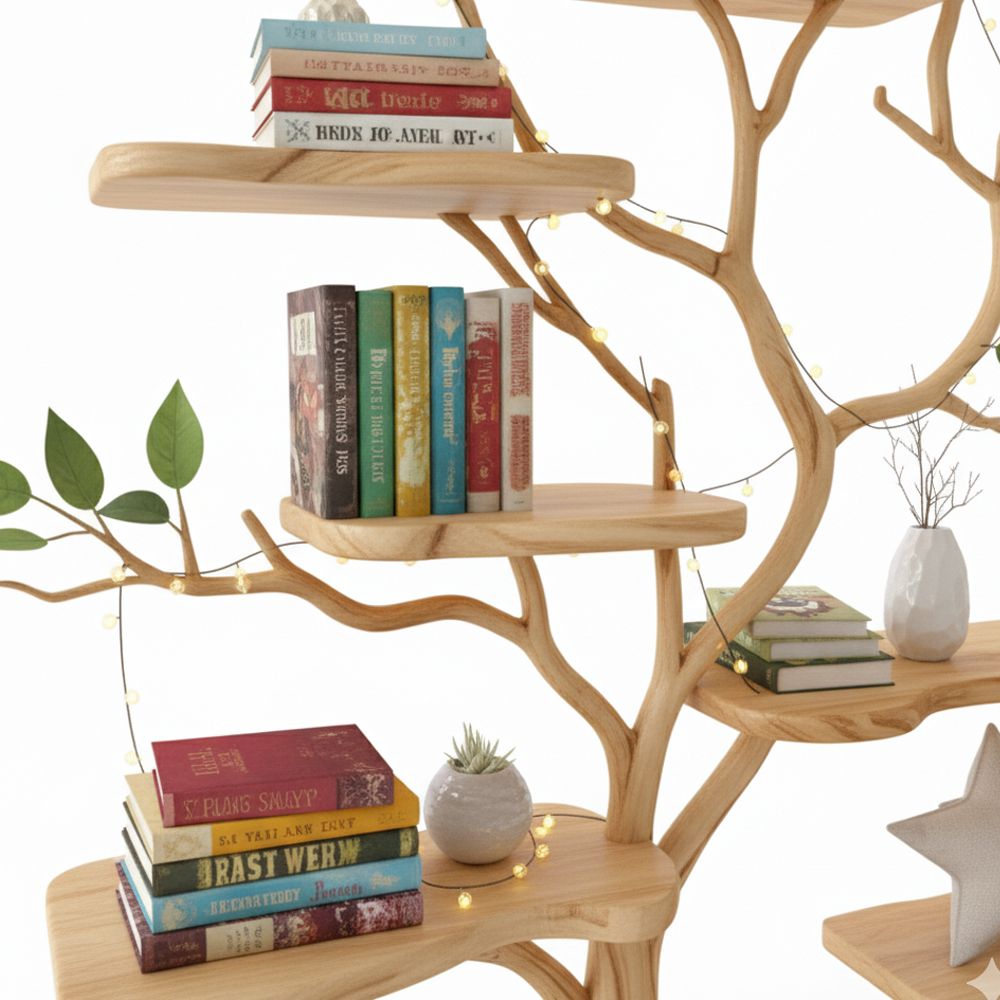 Floor Bookshelf – Driftwood Art Handmade Home Decor