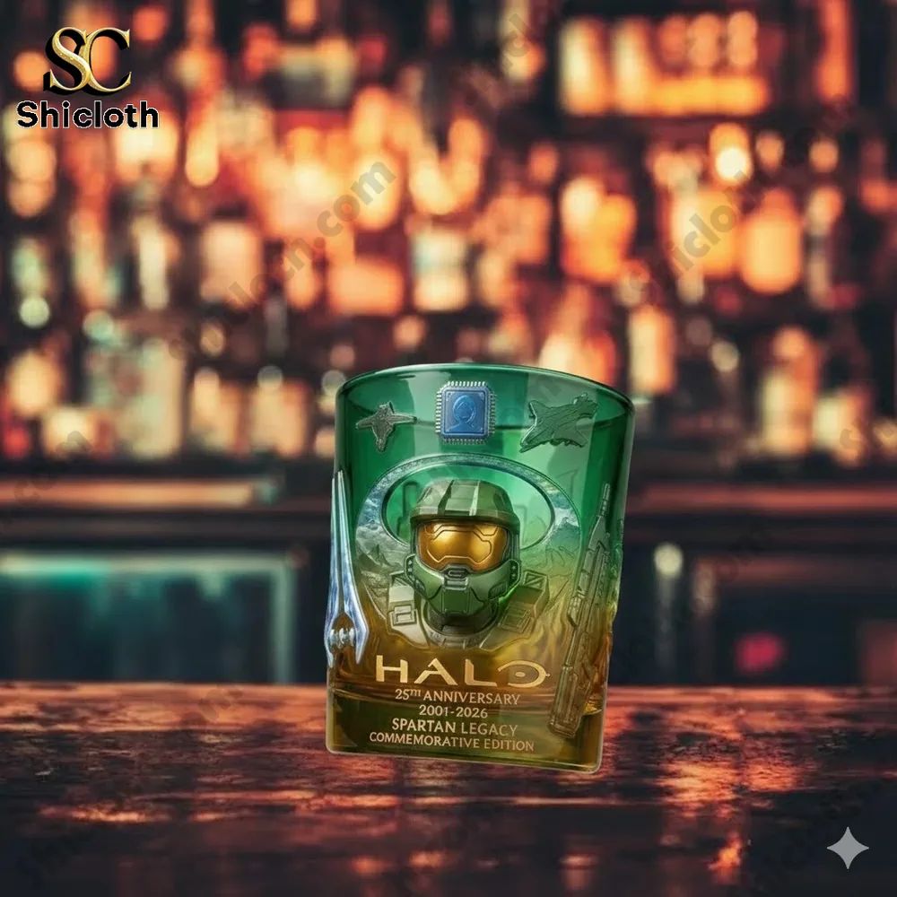 Halo Master Chief 25Th Anniversary Spartan Legacy Whiskey Glass