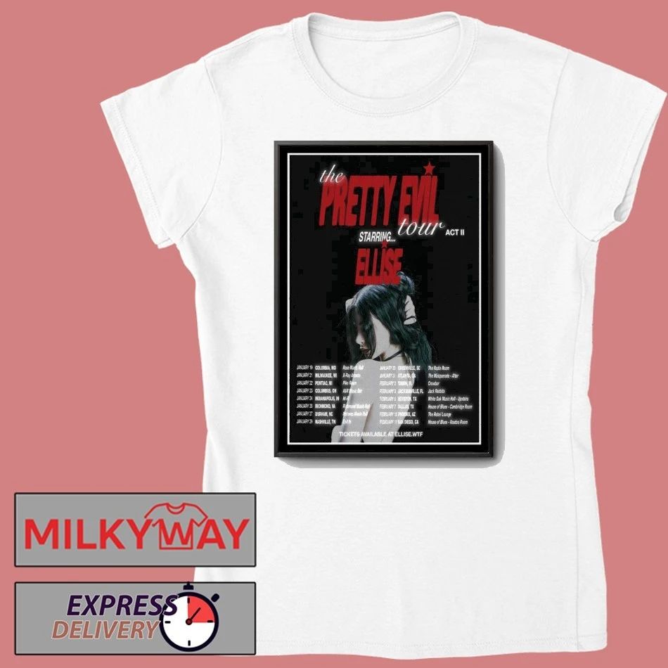 Ellise The Pretty Evil Tour Act II 2026 Poster shirt