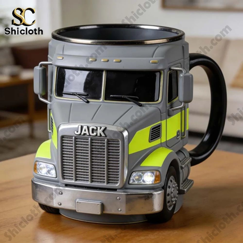 Personalized Semi-Truck Themed Mug