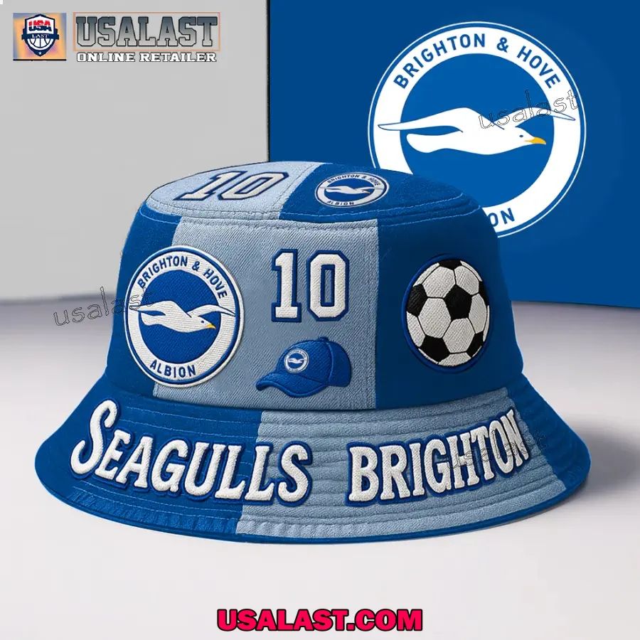 Personalized Brighton FC Seagulls Bucket Hat