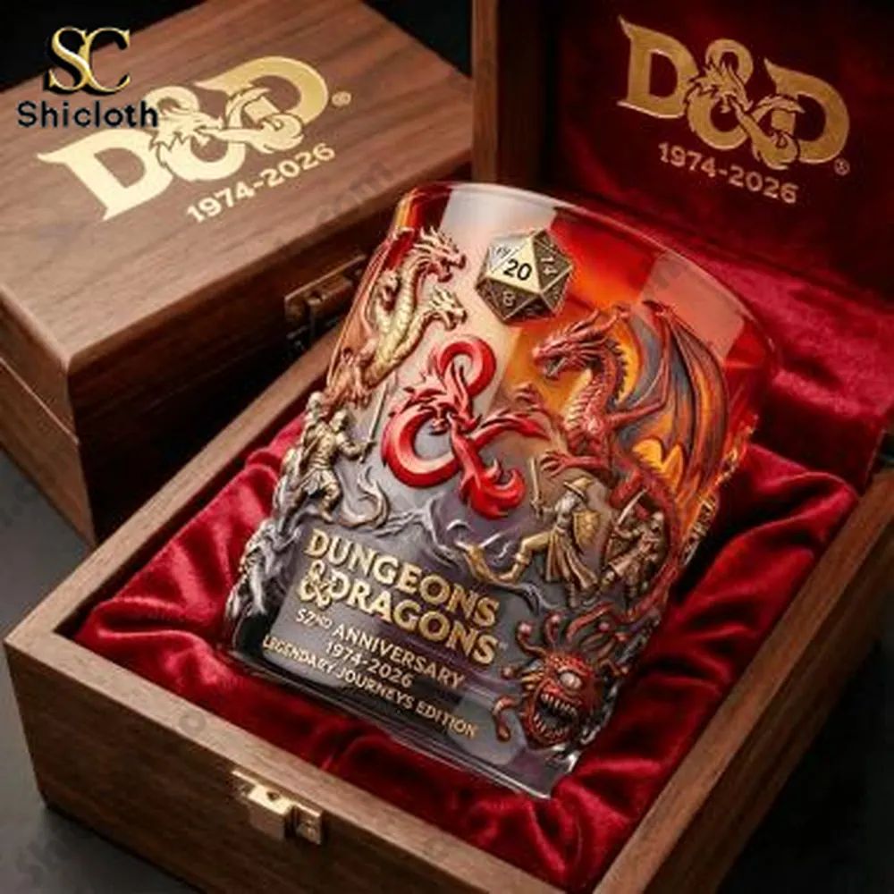 Dungeons & Dragons 52nd Anniversary Commemorative Whisky Glass