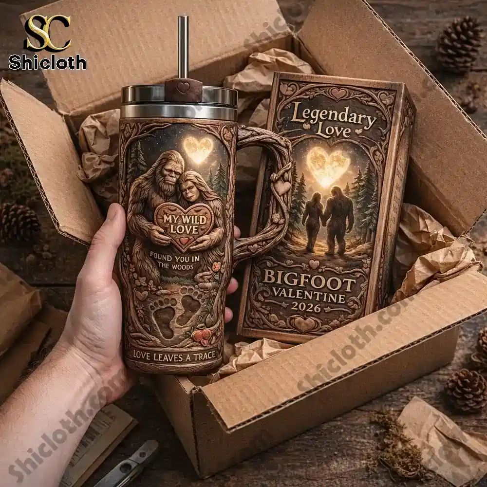 Bigfoot Valentine 2026 Handle Straw Tumbler