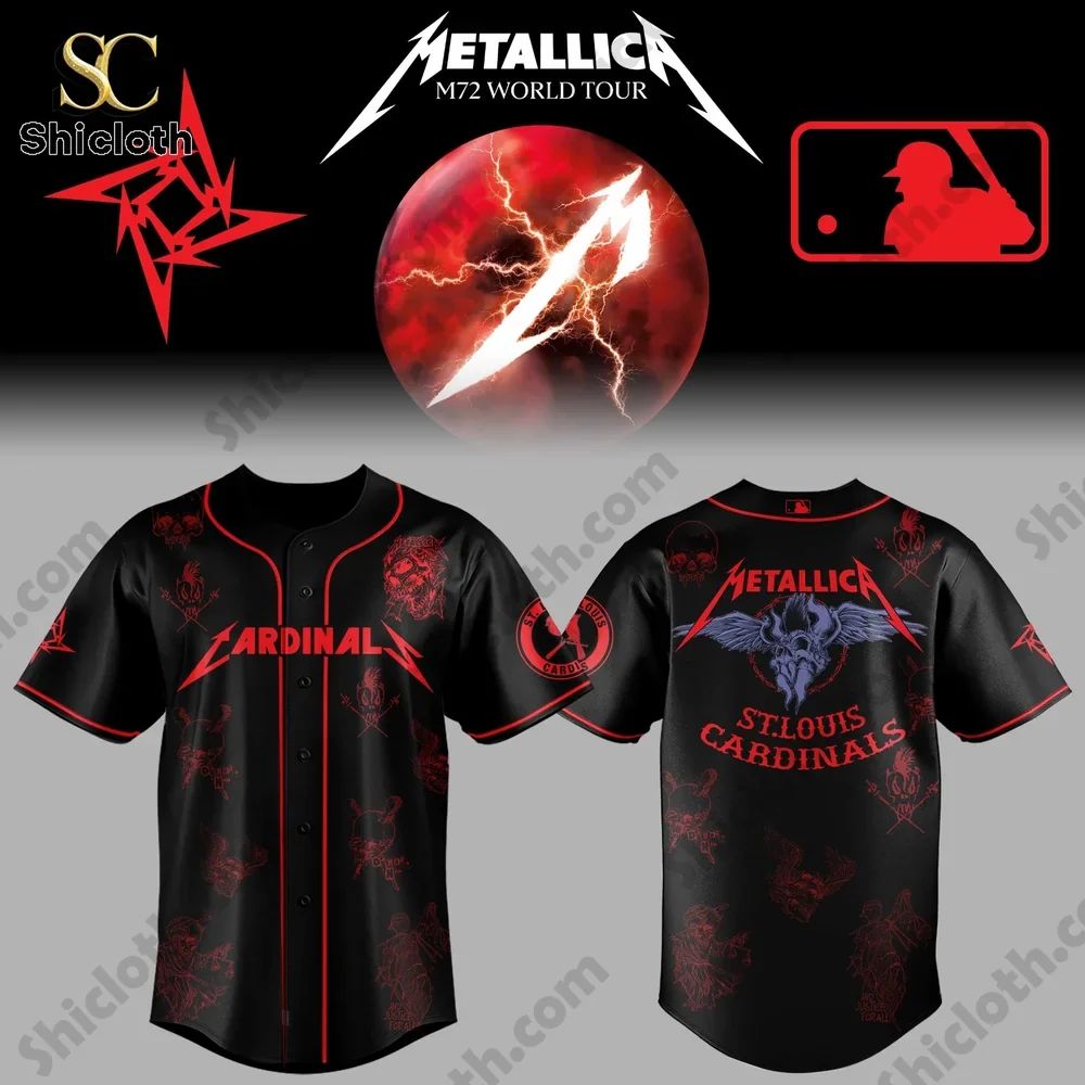 Metallica x St. Louis Cardinals M72 World Tour 2026 Jersey