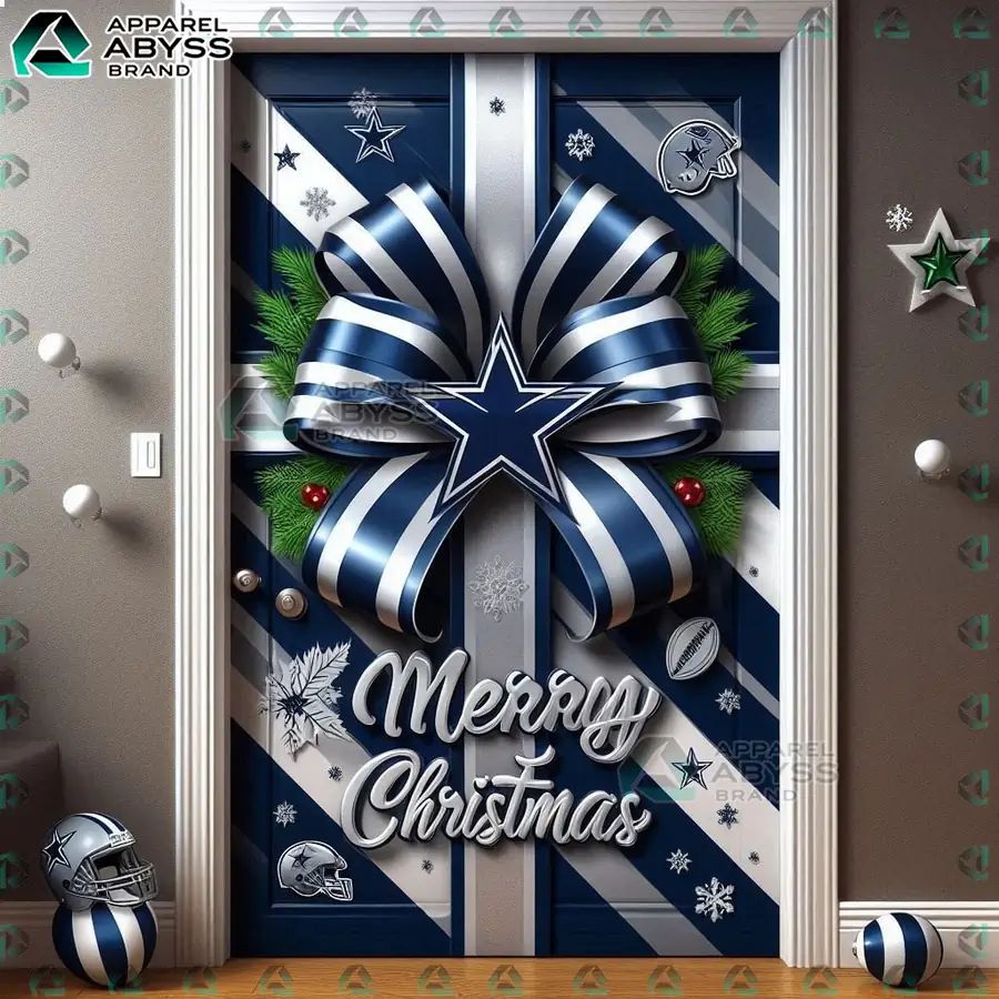 Dallas Cowboys Christmas 3D Door Cover Gift Box