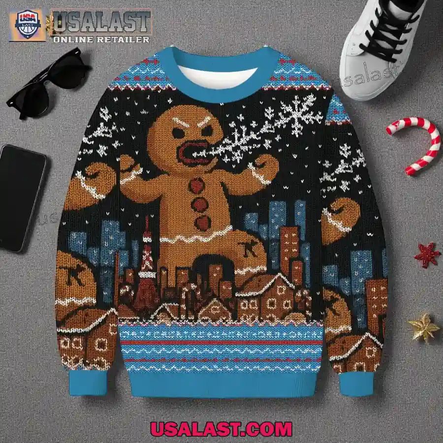 Gingerbread Monster Christmas Ugly Sweater