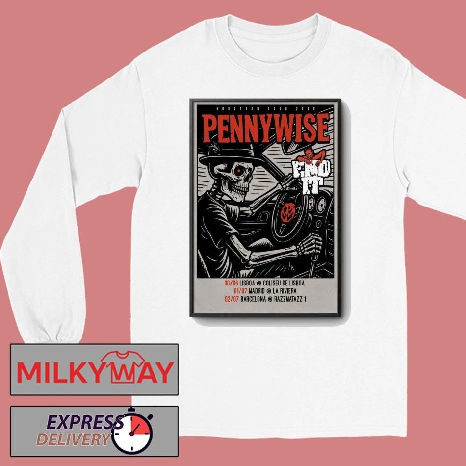 Pennywise Poster European Tour 2026 shirt