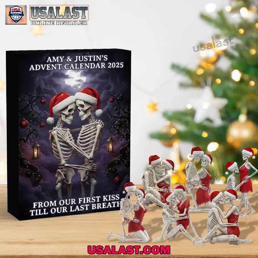 Personalized Skeleton Couple Advent Calendar 2025