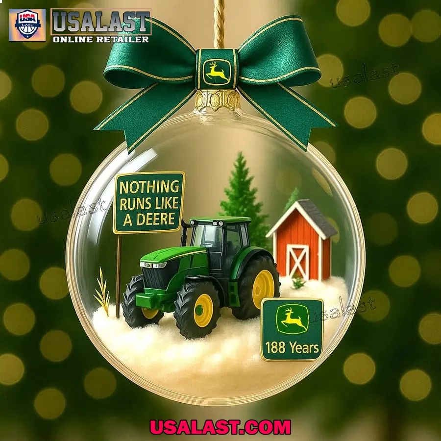 Farming Nothing Runs Like A Deere Christmas Ornament