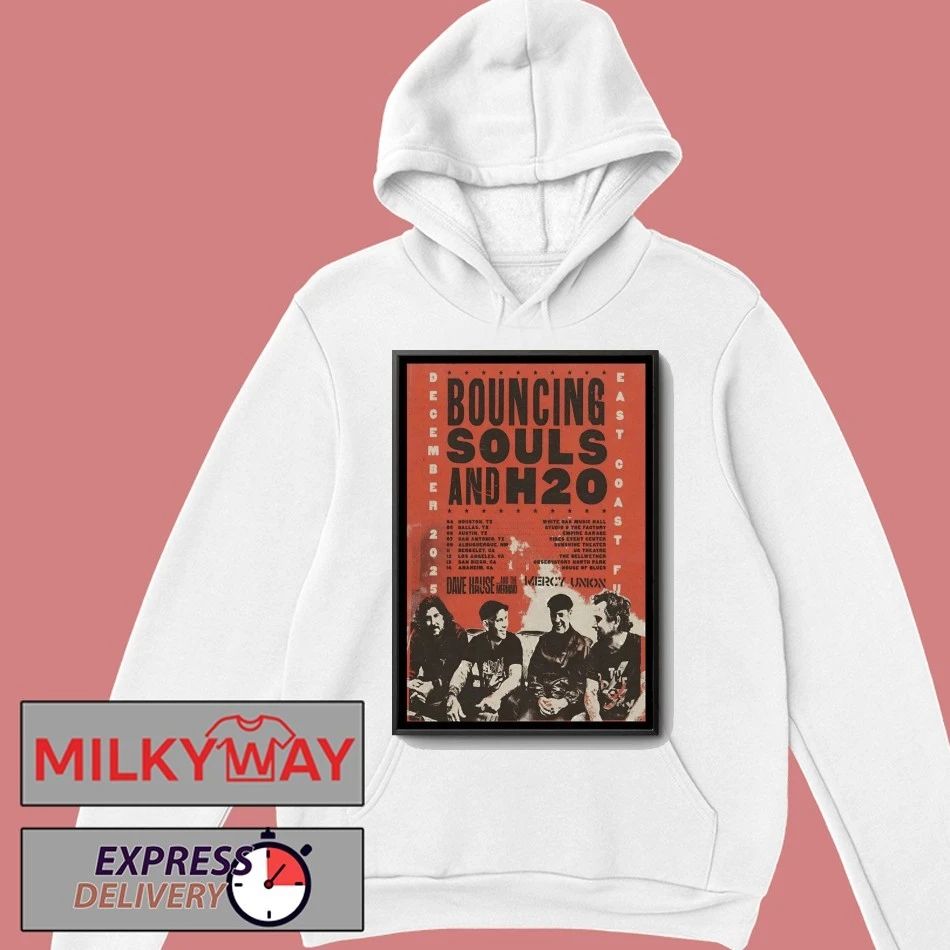 Bouncing Souls And H20 Poster December 2025 East Coast FU Tour shirt
