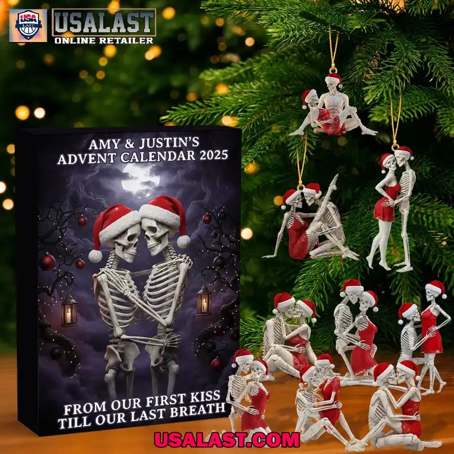 Personalized Skeleton Couple Advent Calendar 2025