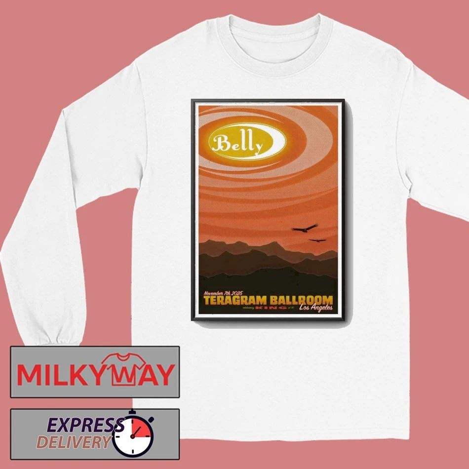 Belly 11 7 2025 Teragram Ballroom in Los Angeles CA Poster shirt