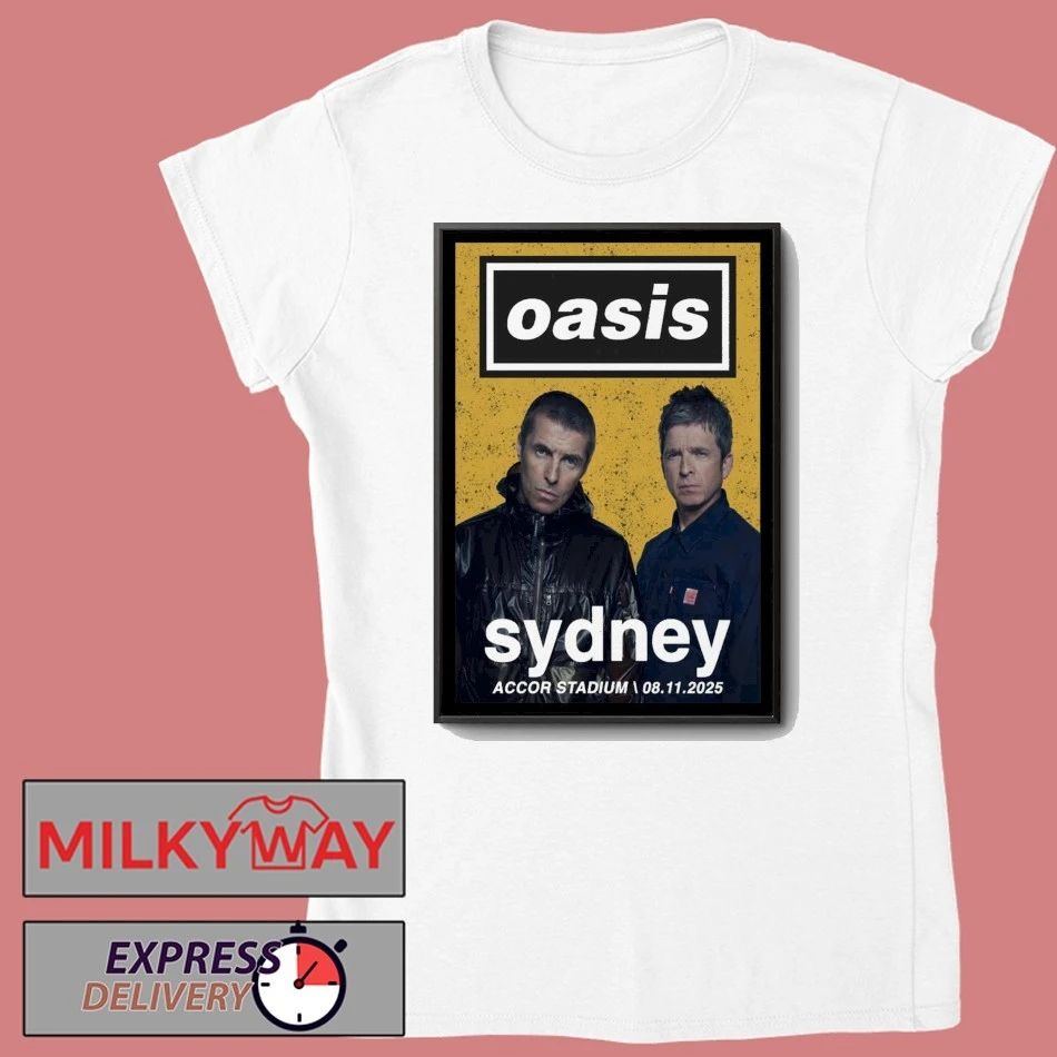OASIS Nov 08 2025 Tour SYDNEY Accor Stadium Poster shirt