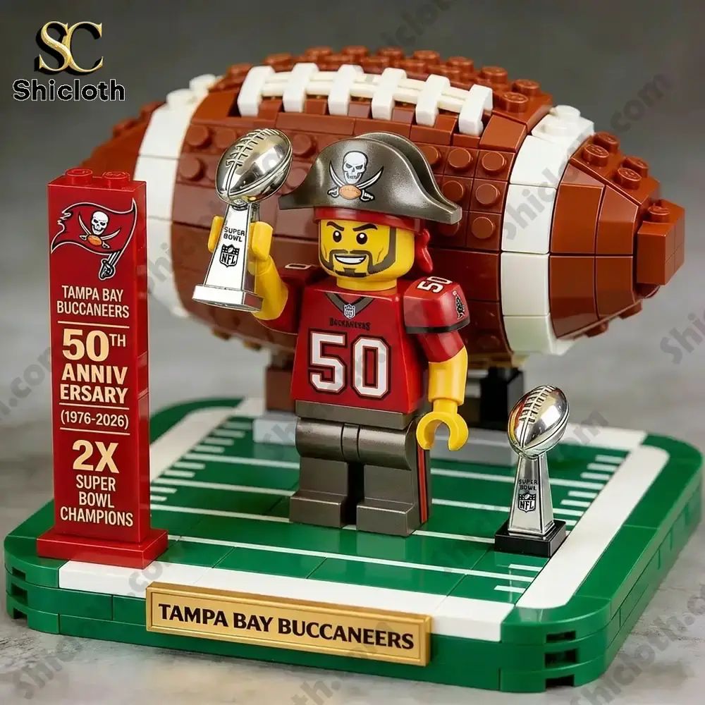 Tampa Bay Buccaneers 50th Anniversary Building Brick Set