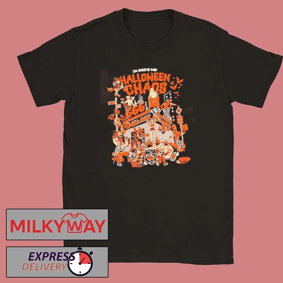 Monster Gang Halloween Chaos Playera Graphic Shirt
