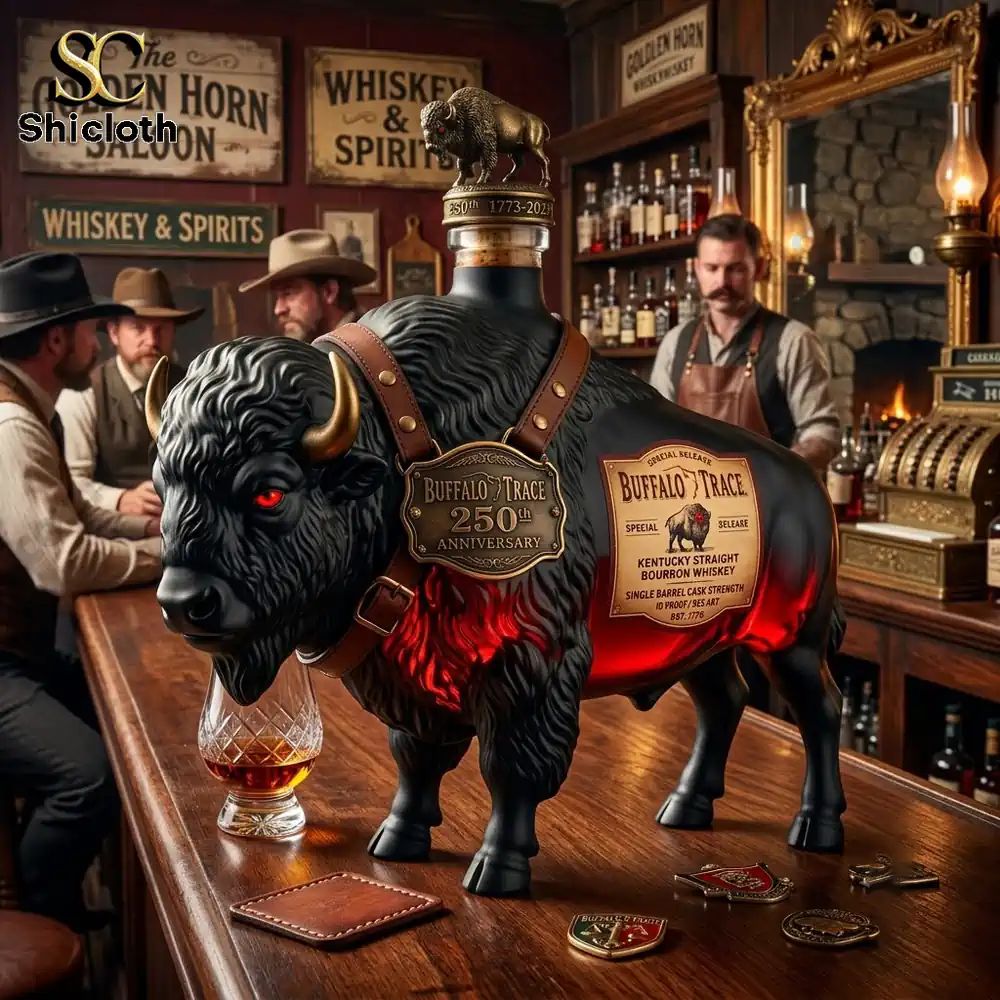 Black Buffalo Trace 250th Anniversary Whiskey Bourbon Bottle