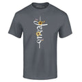Jesus Script Cross Flowers and Butterflies T-shirt Religious Shirts