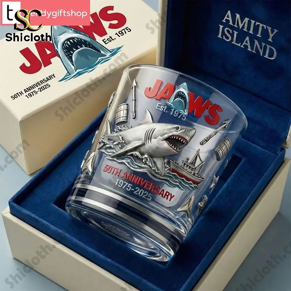Jaws 50Th Anniversary Limited Edition Whiskey Glass