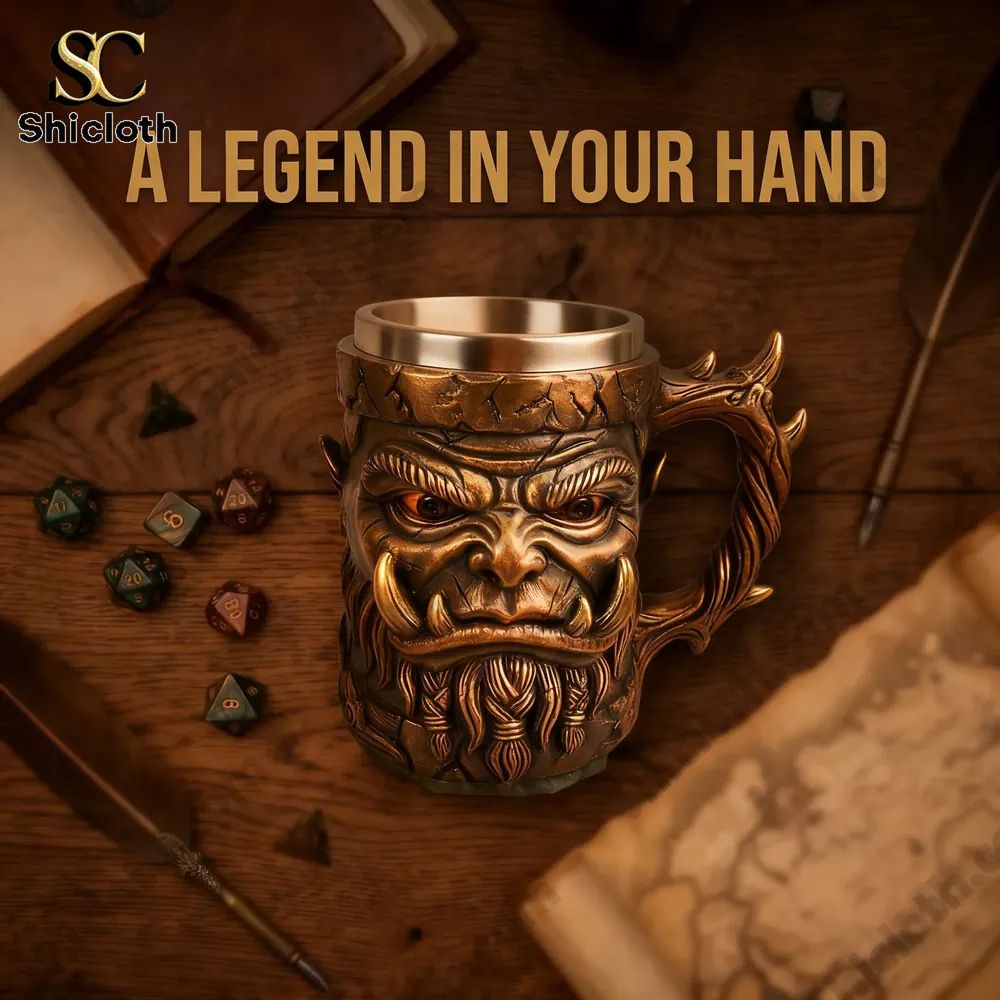 The Barbarian Warchief 3D Sculpted Fantasy Tankard Mug