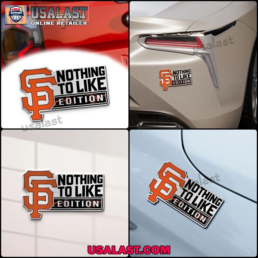 San Francisco Giants Edition Engraved Car Name Badge
