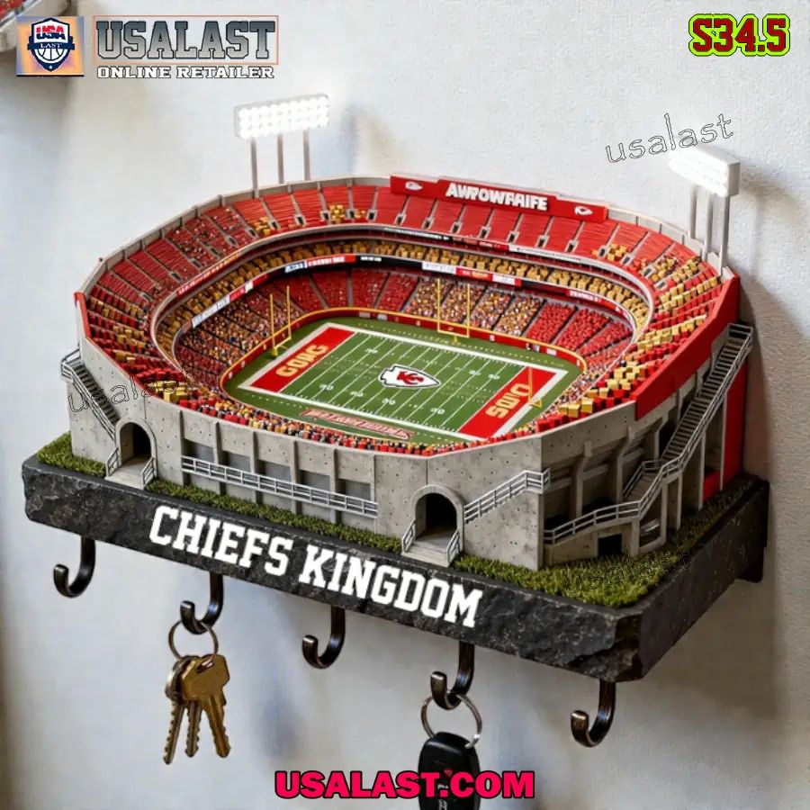 Kansas City Chiefs Sports Stadium Key Hooks, Key Holder
