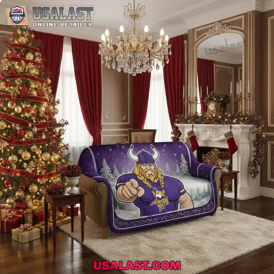 Minnesota Vikings Premium Christmas Fleece Blanket
