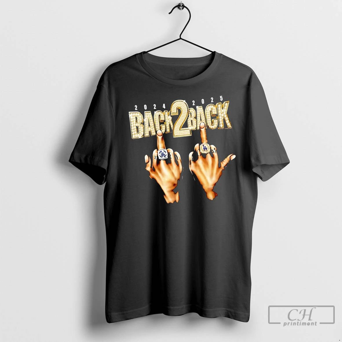 Premium Los Angeles Dodgers Middle Finger Back 2 Back 2025