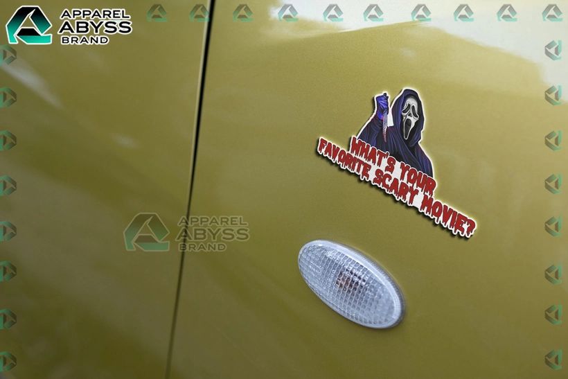 Ghostface Halloween Edition 3D Car Name Emblem Sticker