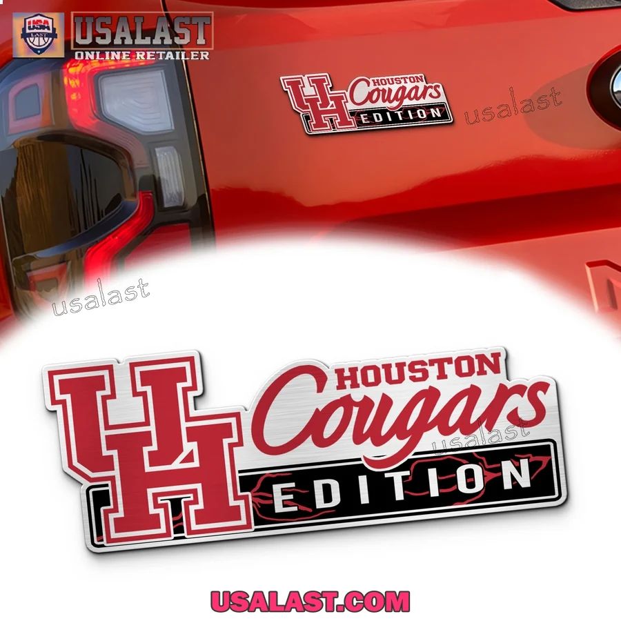Houston Cougars Edition 3D Car Emblem Badge