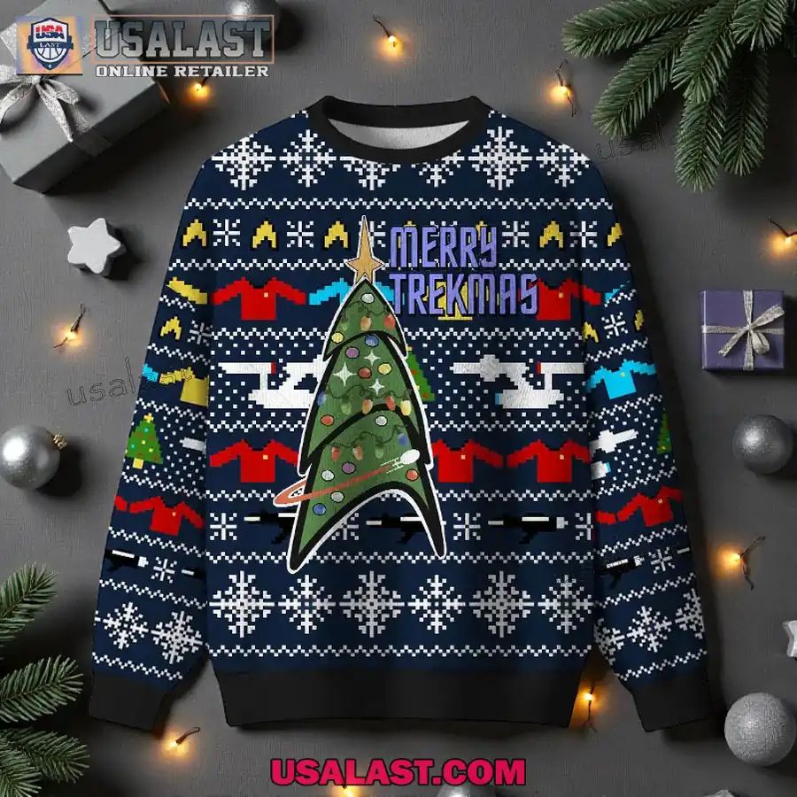 Merry Trekmas Ugly Christmas Sweater