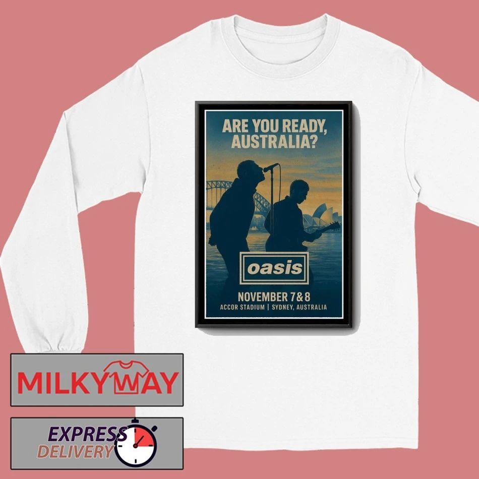 Oasis Accor Stadium, Sydney Australia New Poster shirt