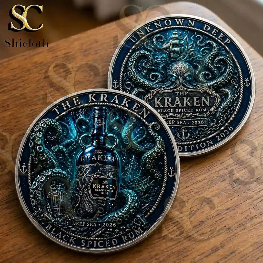The Kraken Black Spiced Rum Deep Sea 2026 Custom Nautical Collector’s Coin
